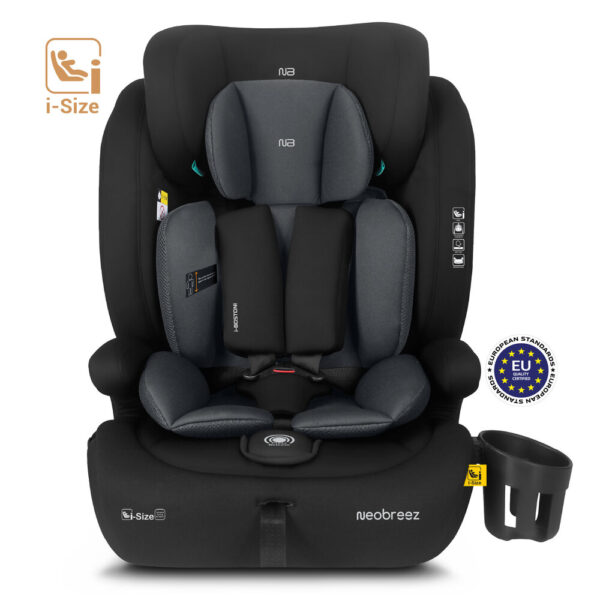 Neobreez -I-BOSTONI Universal Baby/Kids/Child/Toddler Safety 3-In-1 Car Seat – Black/Dark Gray