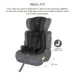 Neobreez -I-ELEK Universal Baby/Kids/Child/Toddler Safety 3-In-1 Car Seat – Black