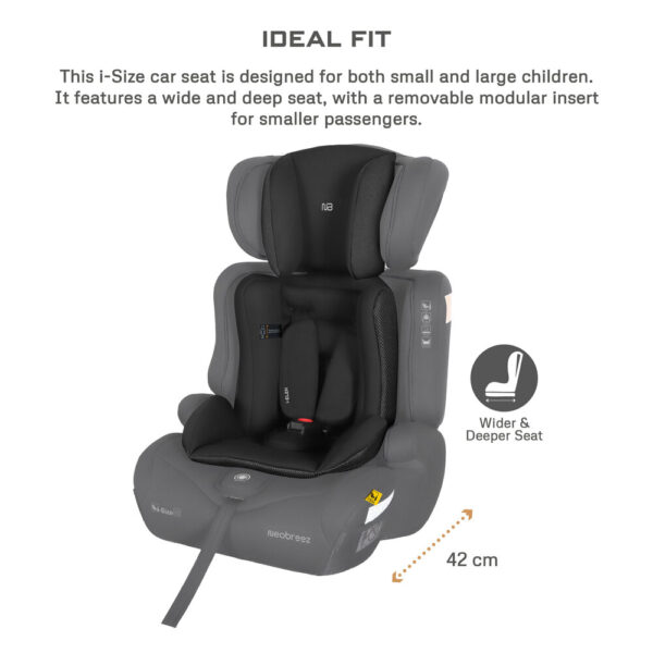 Neobreez -I-ELEK Universal Baby/Kids/Child/Toddler Safety 3-In-1 Car Seat – Black