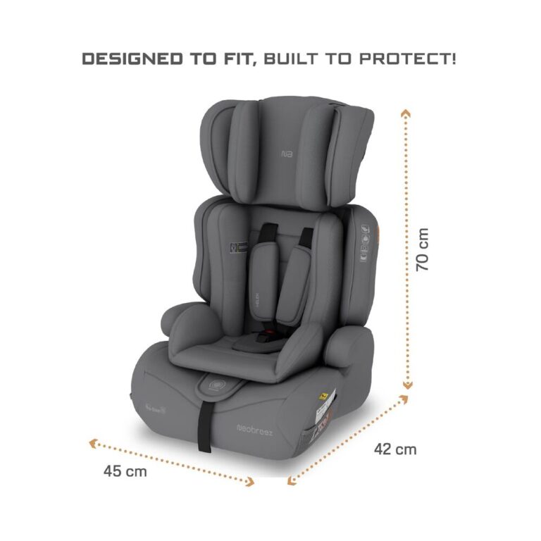 Neobreez -I-ELEK Universal Baby/Kids/Child/Toddler Safety 3-In-1 Car Seat -Black/Dark Gray