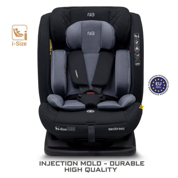 Neobreez – I-EROCA All-In-One Convertible Travel Baby Toddler Kids Child Boys Girls Car Seat – Black/Dark Gray