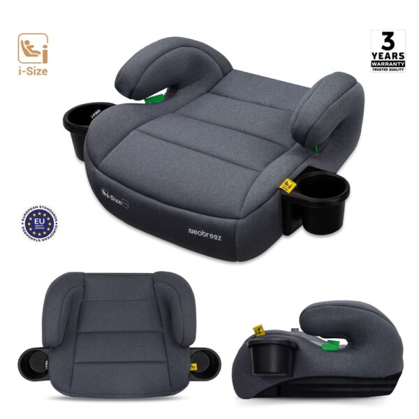 Neobreez I-FIRA I-Size Backless Booster Car Seat – Dark Grey