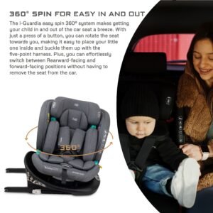 NeobreezI -i-GUARDIA 360° ISOFIX i-Size Baby Car Seat - Gray