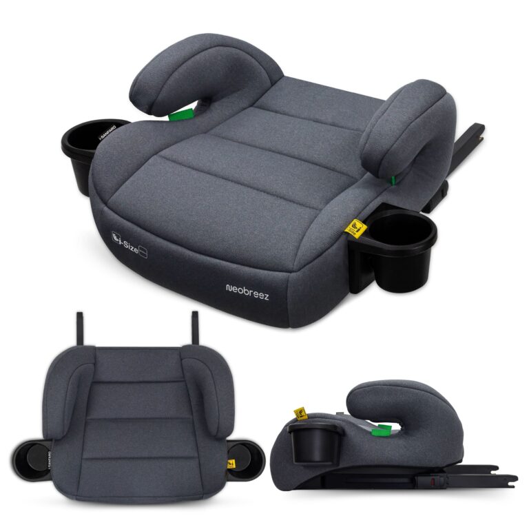 Neobreez - i-SANFARO ISOFIX Backless Booster Car Seat - Dark Gray