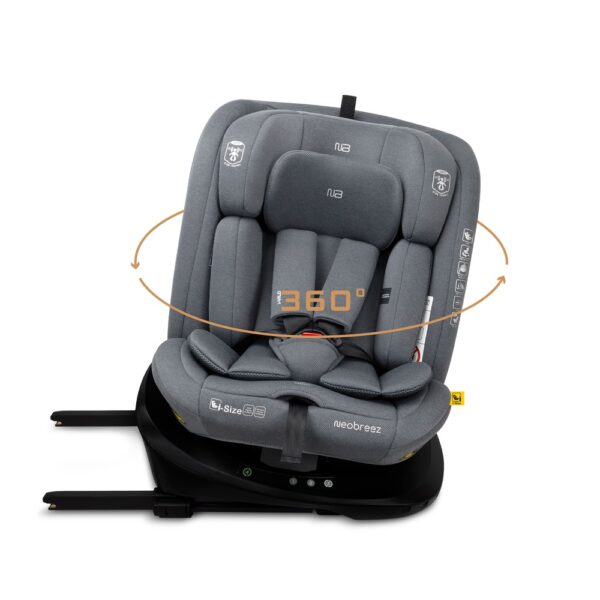 Neobreez – I-VILO 360° Rotatable ISOFIX All-in-1 Convertible Baby Toddler Kids Child Car Seat – Gray