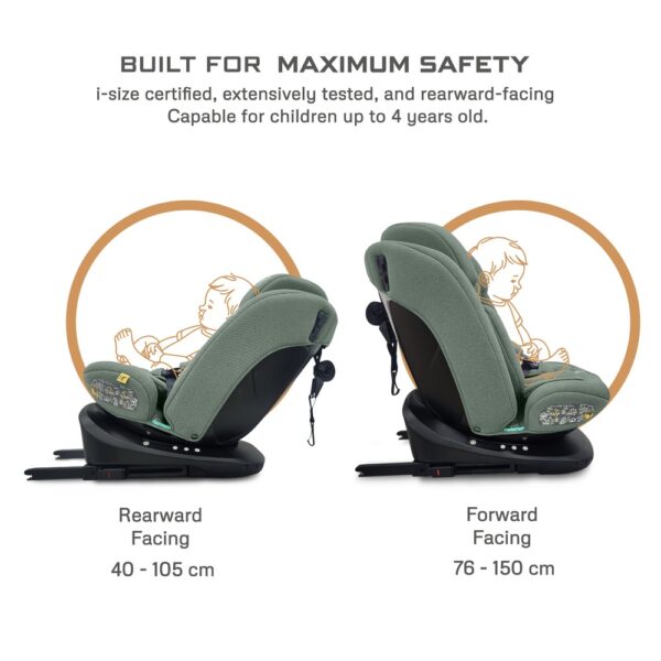 Neobreez -I-VILO 360° Rotatable ISOFIX All-in-1 Convertible Baby Toddler Kids Child Car Seat – Green
