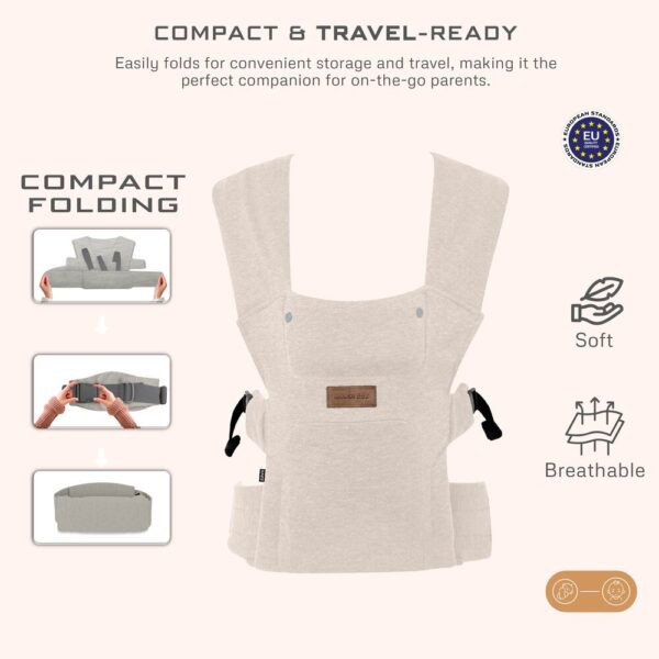 Neobreez ZAVII 2-in-1 Convertible Baby Carrier for Newborns to Toddlers – Cream