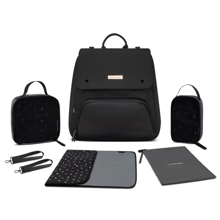 Neobreez ZORI Multifunction Baby Diaper Bag Backpack Nappy Changing Travel Bag - Black