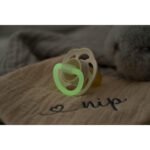Nip Cherry Air Night Soother,Glow in the Dark Pacifier,0-6M,2pc, Brown & Red