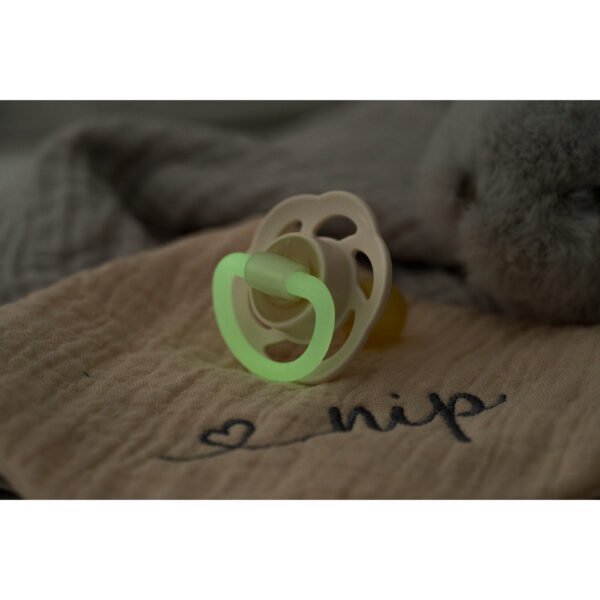 Nip Cherry Air Night Soother,Glow in the Dark Pacifier,0-6M,2pc, Brown & Red