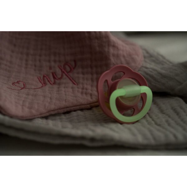 Nip Cherry Air Night Soother,Glow in the Dark Pacifier,0-6M,2pc, Brown & Red