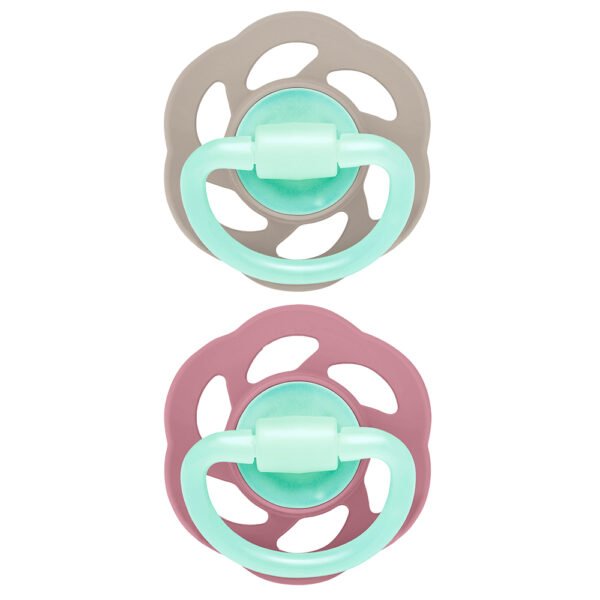 Nip – Cherry Air Night Soother,Glow in the Dark Pacifier,6M+,2pc,Brown & Red