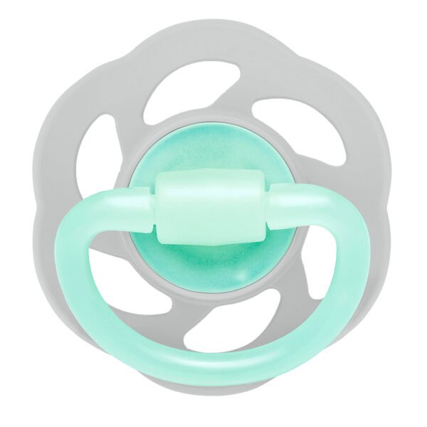 Nip – Cherry Air Night Soother,Glow in the Dark Pacifier,6M+,2pc,Grey & Green