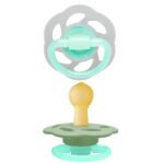 Nip – Cherry Air Night Soother, Glow in the Dark Pacifier, 0-6M, 2pc, Grey & Green