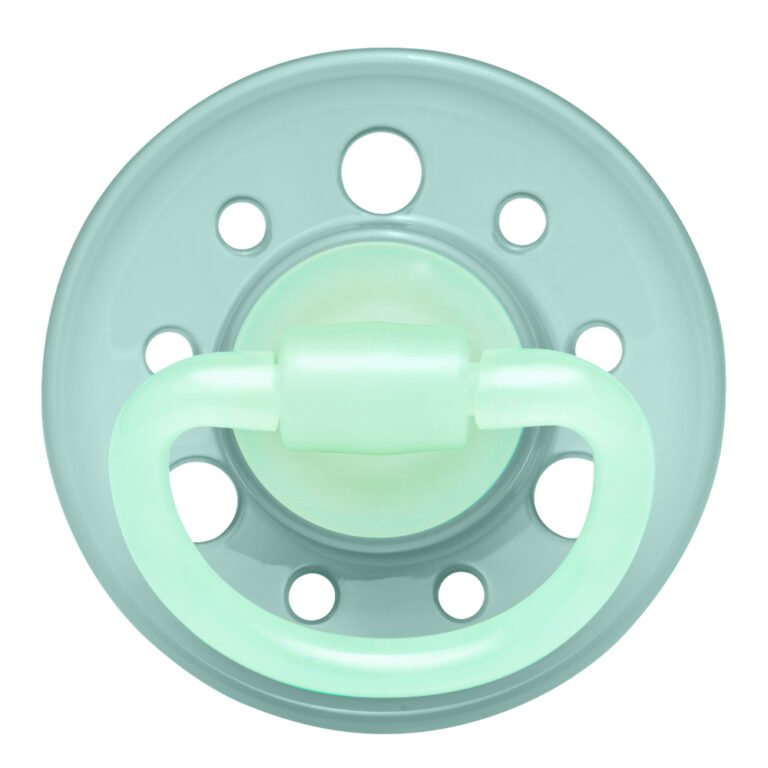 Nip - Cherry Night Soother 0-6M, 2pc, grey & turquoise