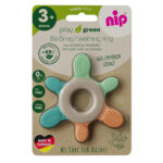 Nip – Eco-Friendly Green Teething Ring for Babies 3M+- Multicolur