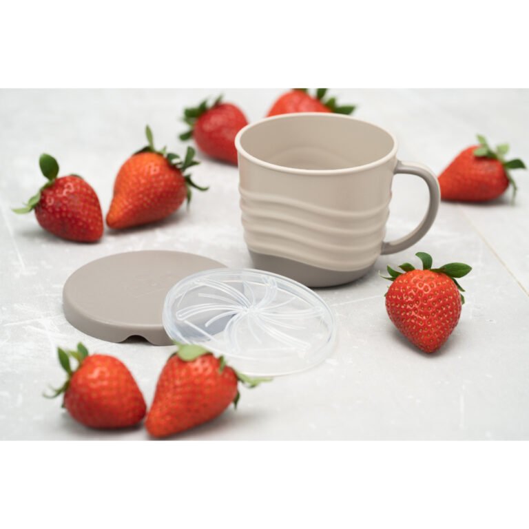 NIp - Eco-Friendly Organic Toddler Snack & Water Cup Set – BPA-Free, Portable, Grey