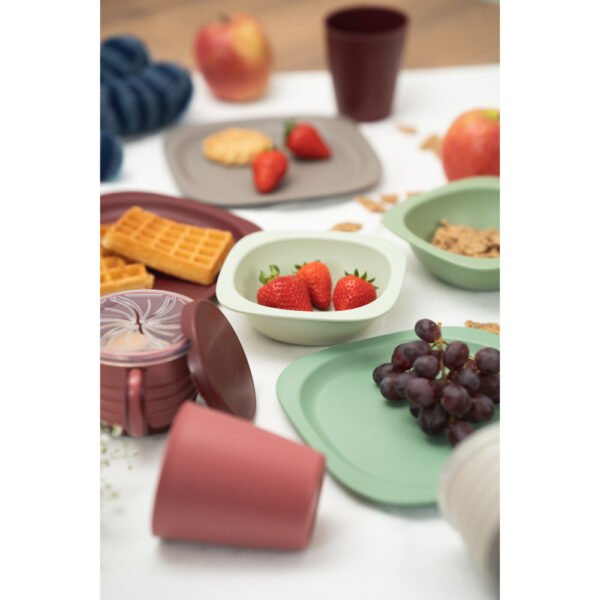 NIp – Eco-Friendly Organic Toddler Snack & Water Cup Set – BPA-Free, Portable, Grey
