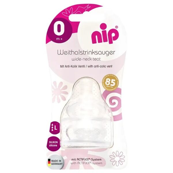 Nip Fast Flow Wide Neck Bottle Teat – 0M+