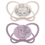 Nip – Green Eco Butterfly Soother 16-32M, 2pcs – Ultra-Light Silicone, with Sterilizer Case