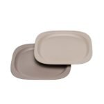 Nip – Green Eco-Friendly Unbreakable Baby Plate Set-2 pc _ Grey