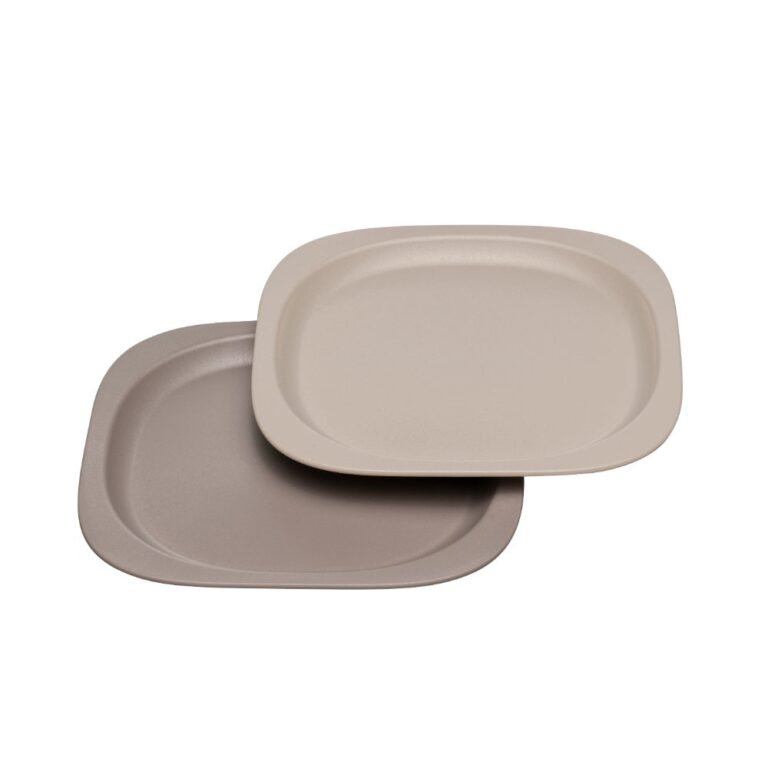 Nip - Green Eco-Friendly Unbreakable Baby Plate Set-2 pc _ Grey