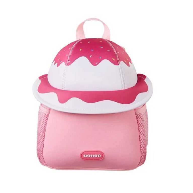 Nohoo - 3D Cute Marshmallow Kids School Bag/Activity Bag 10"- Pink