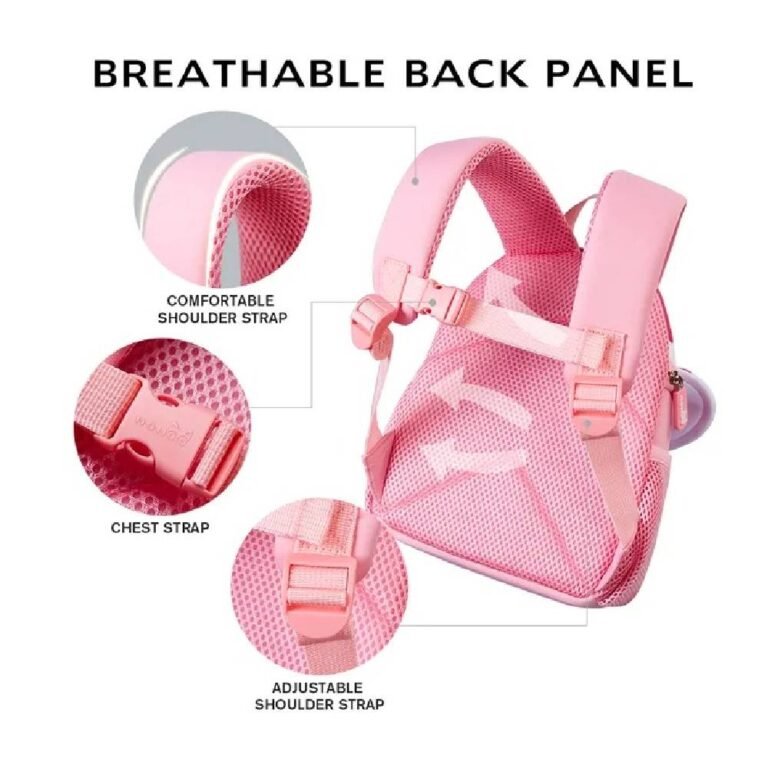 Nohoo - 3D Cute Marshmallow Kids School Bag/Activity Bag 10"- Pink