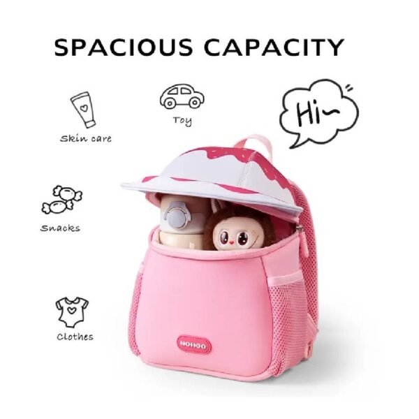 Nohoo – 3D Cute Marshmallow Kids School Bag/Activity Bag 10″- Pink