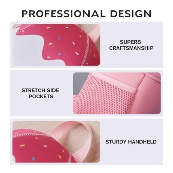 Nohoo – 3D Cute Marshmallow Kids School Bag/Activity Bag 10″- Pink