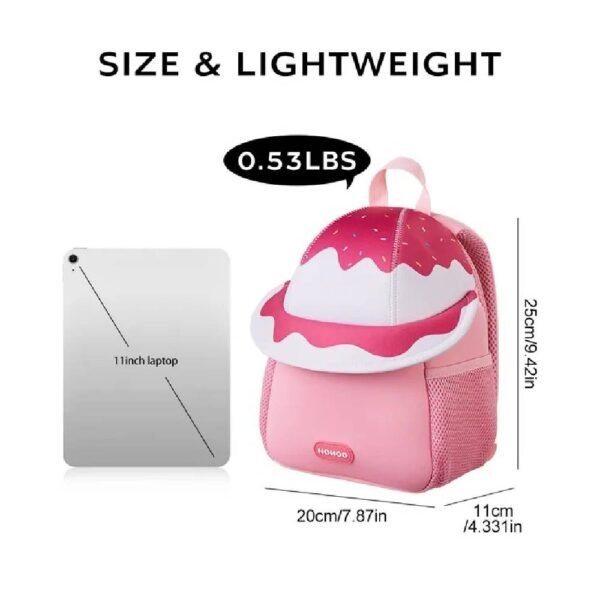 Nohoo – 3D Cute Marshmallow Kids School Bag/Activity Bag 10″- Pink