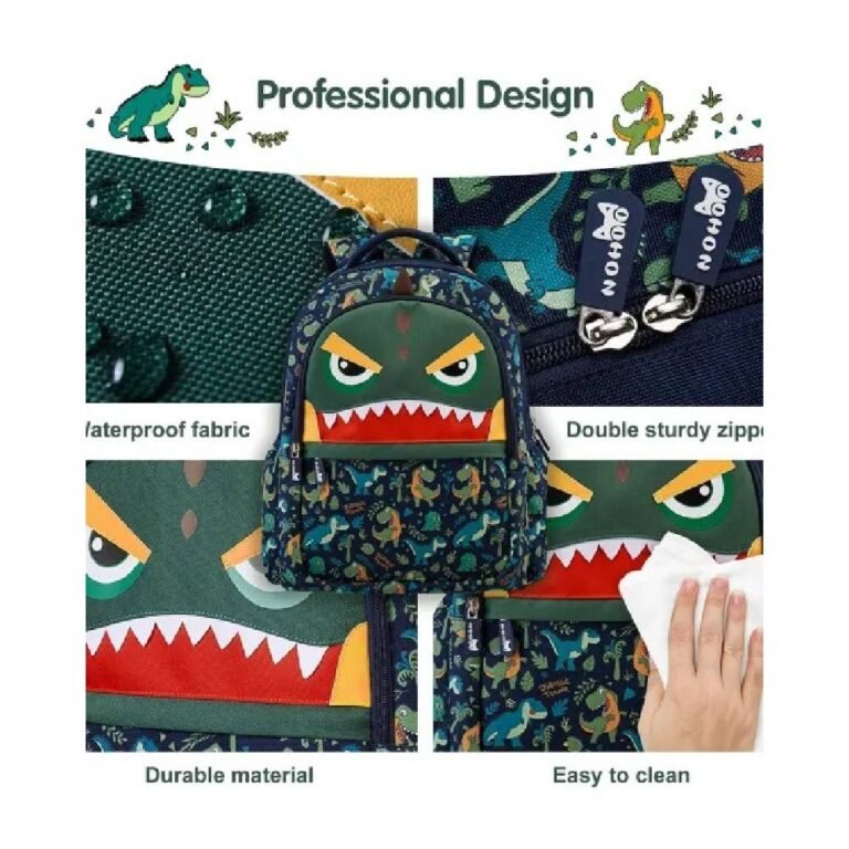 Nohoo - Kids 16 Inch School Bag Dino - Green