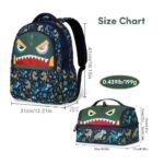 Nohoo – Kids 16 Inch School Bag with Lunch Bag Combo Dino – Green