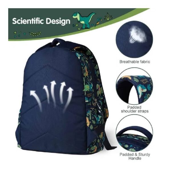 Nohoo – Kids 16 Inch School Bag with Pencil Case Combo Dino – Green