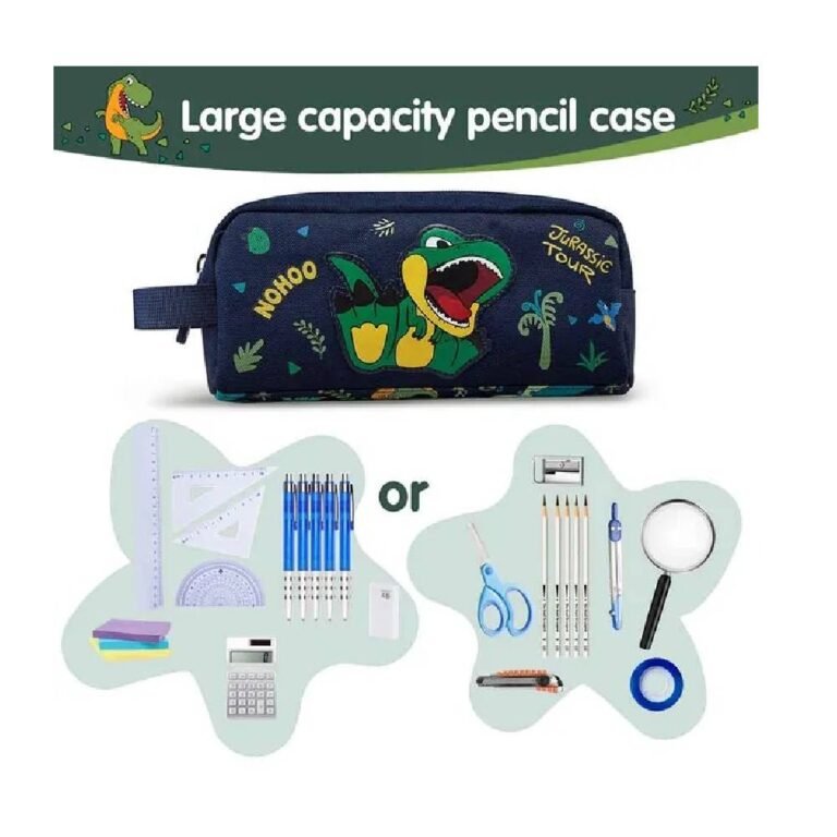 Nohoo - Kids Pencil Case/Color Bag Dino - Green