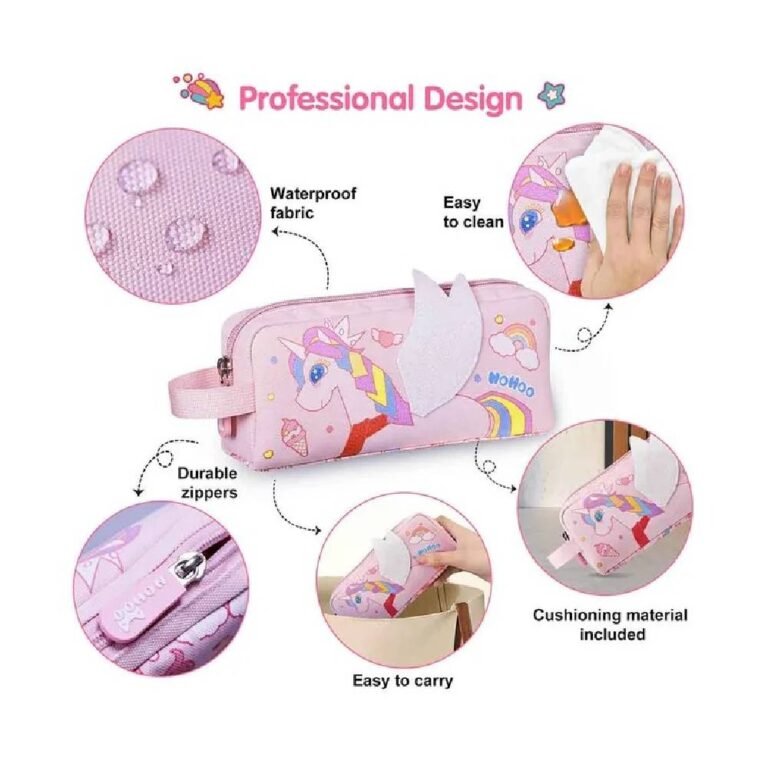 Nohoo - Kids Pencil Case/Color Bag Unicorn - Pink