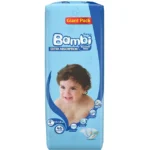 Sanita Bambi – Baby Diapers Giant Pack Size 4+, Large plus, 10-18 KG, 46 Count
