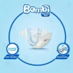 Sanita Bambi – Baby Diapers Super Pack Size 3, Medium, 6-11 KG, 140 Count