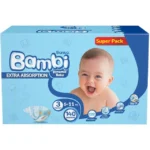 Sanita Bambi – Baby Diapers Super Pack Size 3, Medium, 6-11 KG, 140 Count