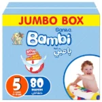 Sanita Bambi – Baby Diapers Jumbo Box Size 5, X-Large, 12-22 KG, 80 Count