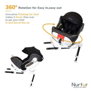 Nurtur - 4-In-1 Liberty Baby Car Seat Isofix 10 with Canopy - Black