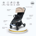 Nurtur – Aluminum Alloy Baby Stroller – Beige