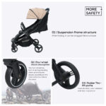 Nurtur – Aluminum Alloy Baby Stroller – Beige