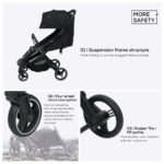 Nurtur – Aluminum Alloy Baby Stroller – Black