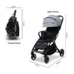 Nurtur – Aluminum Alloy Baby Stroller – Grey and black