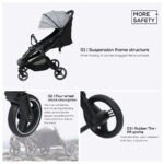 Nurtur – Aluminum Alloy Baby Stroller – Grey and black