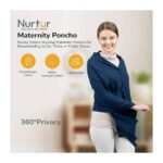 Nurtur – Cotton Maternity Poncho – Blue – Free Size