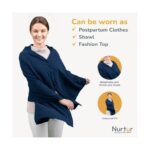 Nurtur – Cotton Maternity Poncho – Blue – Free Size