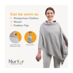 Nurtur – Cotton Maternity Poncho – Grey – Free Size