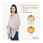 Nurtur – Cotton Maternity Poncho – Silver – Free Size